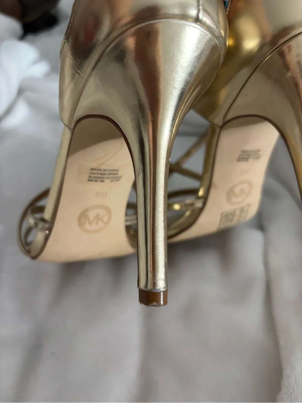 Michael Kors Metallic Gold Strappy High-Heel Sandals